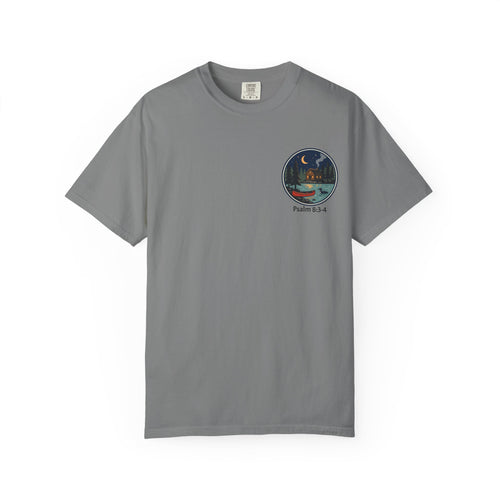 Camping Nights T-Shirt — 'Campfire & Stars' Vintage Outdoor Tee